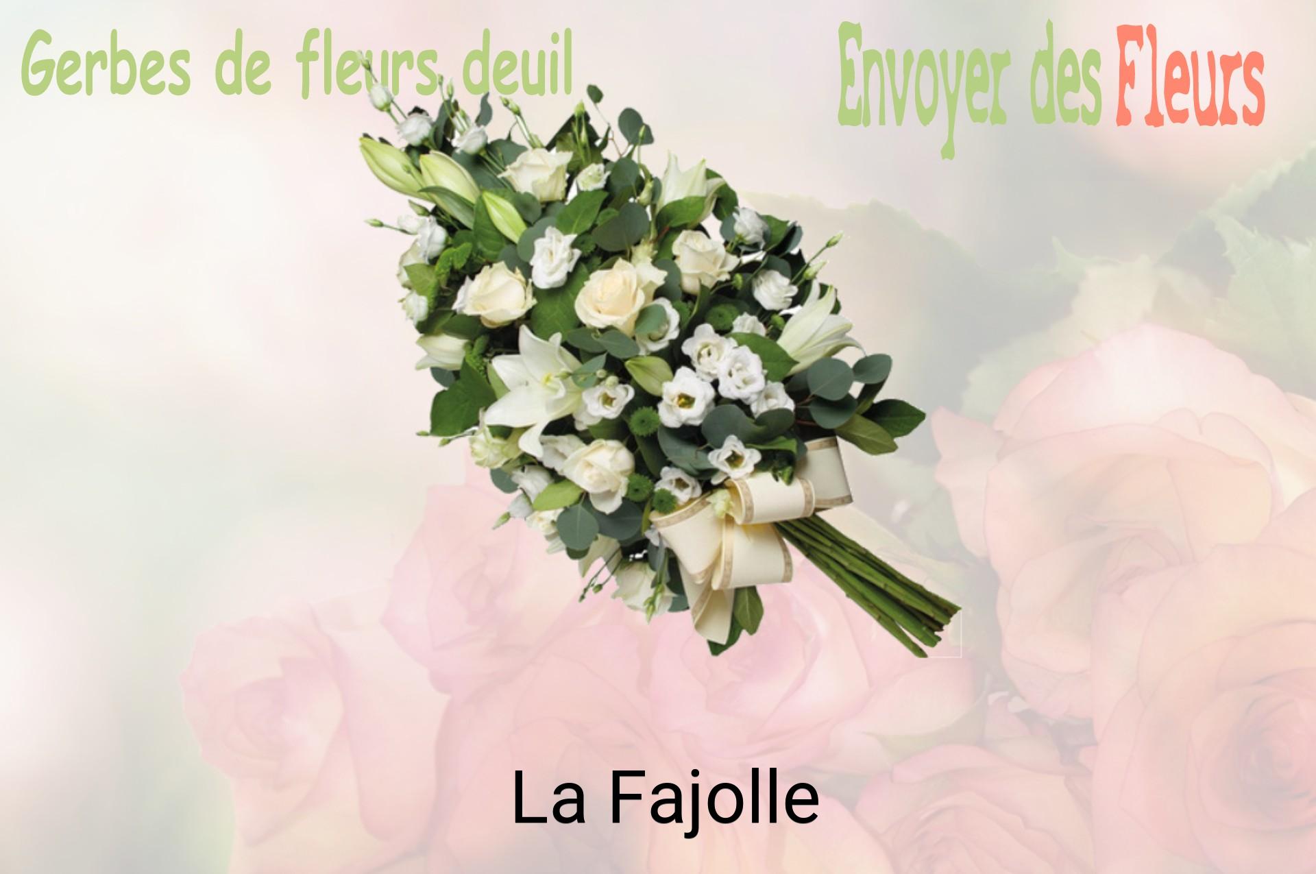 Gerbe de fleurs de deuil livrée à La Fajolle